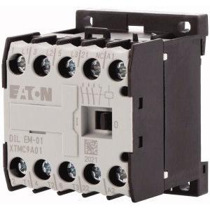 Leistungsschütz zum Schalten von Wechselstrom - DILEM-01(400V50HZ,440V60HZ), Leistungsschütz, 400 V 50 Hz, 440 V 60 Hz, 3-polig, 380 V 400 V, 4 kW, Kontaktbestückung Ö = Öffner= 1 Ö, Schraubklemmen, Wechselstrombetätigung - 051797