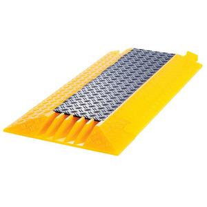 Aufboden-Leitungsführungskanal - 5.0E X, Endstück zum Kabelbrücken Typ 5.0 X,antistatisch, Abmessungen: 175x510x50mm - 5.0E X