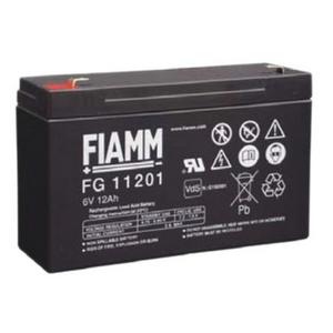Zubehör/Ersatzteile für Niederspannungs-Schalttechnik - FG11201, Fiamm Abgedichteter Bleiakku, 6V / 12Ah, Faston F1-Anschluss, 151 x 50 x 99mm - 8431301