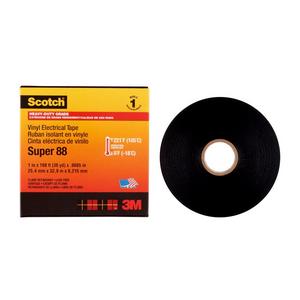 Klebeband - SUPER88-25X33, Scotch® Super 88 Vinyl Elektro-Isolierband, Schwarz, 25 mm x 33 m, 0,22 mm - 7000057832