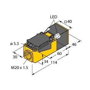 Induktiver Näherungsschalter - BI15-CP40-VP4X2/S100, Induktiver Sensor, mit erweitertem Temperaturbereich - 15045