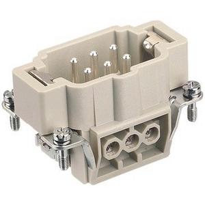 Kontakteinsatz für Rechtecksteckverbinder - 09330062601, Stifteinsatz Han 6 E 6-polig, 09 33 006 2601 - 09330062601