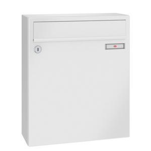 Briefkasten - 17-1-19716 WEISS, Jumbo-Briefkasten m. Zeitungsklappe 370X440X145 - 17119716