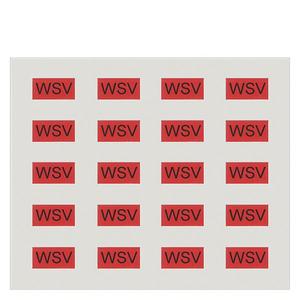 Bezeichnungsmaterial für Installationsschalterprogramme - 5UH1086, Beschriftungsbogen mit 20 Klebeschildern in rot zur Kennzeichnung - 5UH1086