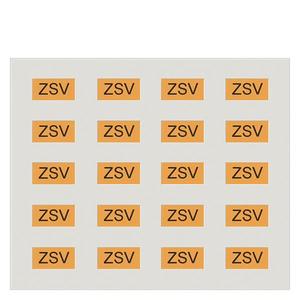 Bezeichnungsmaterial für Installationsschalterprogramme - 5UH1085, Beschriftungsbogen mit 20 Klebeschildern in orange zur Kennzeichnung - 5UH1085