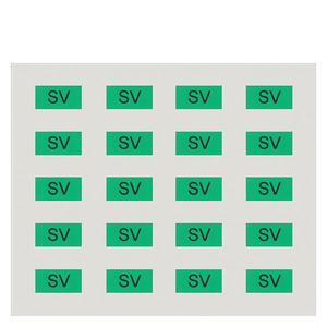 Bezeichnungsmaterial für Installationsschalterprogramme - 5UH1084, Beschriftungsbogen mit 20 Klebeschildern in grün zur Kennzeichnung - 5UH1084