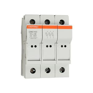 Halter für zylindrische Sicherung - CMC103, Sicherungshalter Größe 10x38 IEC AC690V DC690V 32A 3-polig - E1062696