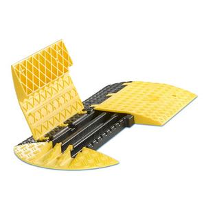 Aufboden-Leitungsführungskanal - KABELBRÜCKE 3X35, Kabelbrücke, 3xKanäle je 35mm, Abm.: 500x500x55mm - KB3X35