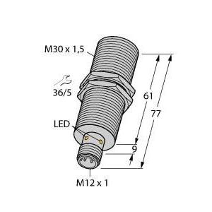 Induktiver Näherungsschalter - BI10NF-EM30HE-AP6X2-H1141, Induktiver Sensor, mit selektivem Verhalten - 1615002