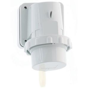 CEE-Gerätestecker (IEC 60309) - 24258/CEE-Gerätestecker 16A400V6h5pIP67, Wandgerätestecker Quick-Connect TE 16A 5p 400V 6h, IP67 - 24258