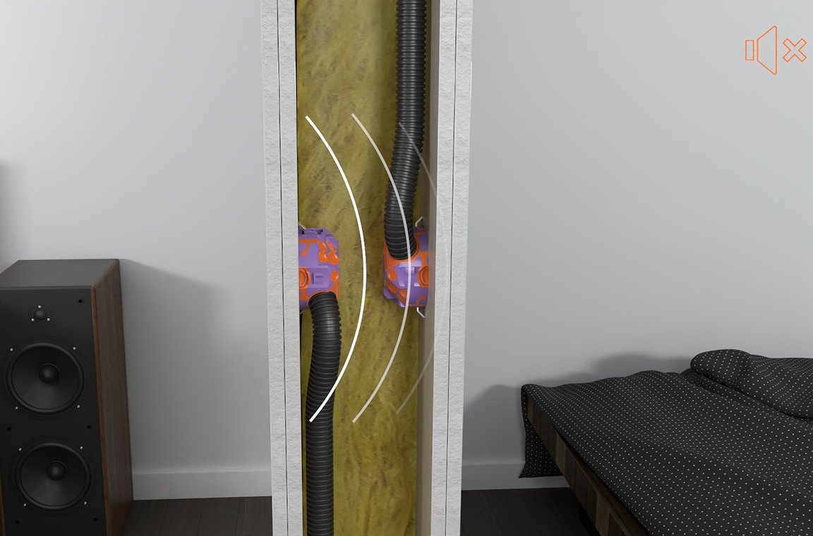 Primo - Qnect Hohlwand Schallschutzdose