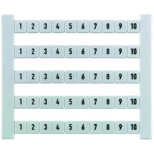 Klemmenmarkierung - DEK 5 FW 451-500, Klemmenmarkierung, weiß, Raster in mm: 5.00, Aufgedruckte Zeichen: Zahlen, waagerecht, Breite: 5 mm, Höhe: 5 mm - 0473460451