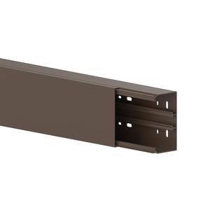 Geräteeinbaukanal - FB 60x110 8014, GGK Leitungsführungskanal FB 60x110-8014, PVC, mit Bodenlochung, braun - 1045