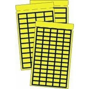 Kennzeichnungsmaterial - PBL-1119, Etikett, gelbes Gewebe ohne Rand, Taschenbuch 11x19mm, Preis per VPE  VPE =1 - 1000673