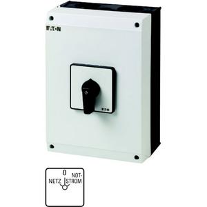 Lastschalter - T5-4-8902/I5, Umschalter, T5, 100 A, Aufbau, 4 Baueinheit(en), Kontakte: 8, 60 °, rastend, mit 0-Stellung, Netz-0-Notstrom, Designnummer 8902 - 207214