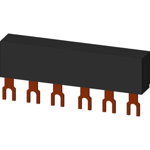 Sammelschienen-Adapter - 3RV1915-1AB, 3Ph.-Sammelschienen Teilungsabstand 45mm für 2 Schalter, Anschlüsse in Gabelform - 3RV19151AB