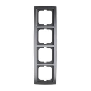 Abdeckrahmen - 1724-80, Abdeckrahmen 4-fach chrom matt - solo® - 2CKA001754A4107