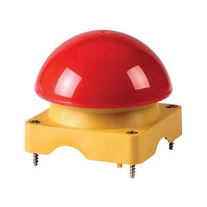 Gehäuse für Fuß-/Grobhandtaster - FAK-R/V/Y, Gehäuseoberteil gelb, Taste, rot - 229755