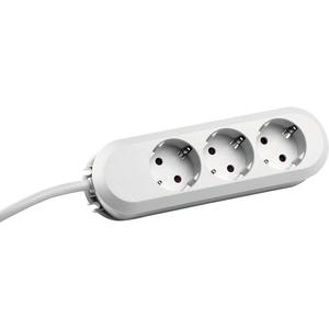 Mehrfachsteckdose - HSOW31.5, 3-Fach Steckdosenleiste weiss, mit Zuleitung 1.5mm², 1.5m-Zuleitung