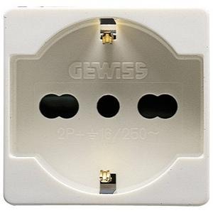 Steckdose - GW20246, STECKD. 2P+E 16A ZWEIW. IT/DEUT. - WT - GW20246