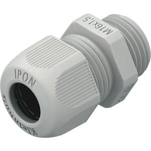 Kabelverschraubung - HKVM1601, Kabelverschraubung 16mm vollmetrisch ,lichtgrau, IPON - NEW01234VM1601