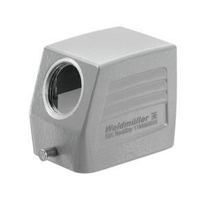 Gehäuse für Rechtecksteckverbinder - HDC 06B TSLU 1M20G, Gehäuse (Industriesteckverbinder), Kabeleingang seitlich, Steckergehäuse, Längsbügel am Unterteil, Baugröße: 3, IP65 (im gestecktem Zustand) - 1788100000