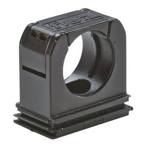 Rohrschelle - RQS, AD28,5, Halter für Wellschlauch, einteilig mit Deckel, schwarz AD 28,5 - 15030020221