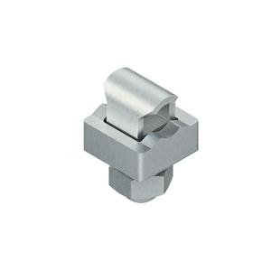 Anschlussklemme für Stab-/Tiefenerder - HAKK2-D, Anschlussklemme für Staberder, M10, zweifach, für Rundleitern Ø 8-10 mm, Zinkdruckguss - NEW0503/2