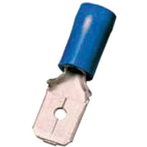 Rund-/Flachsteckverbindung - ICIQ268FS, Isolierter Flachstecker 1,5-2,5qmm 6,3 x 0,8 blau Messing - 180898