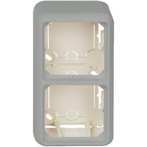 Aufputzgehäuse für Unterputzgerät - ELG234214, Aufputzgehäuse 2fach komplett FASHION reinweiß - ELG234214