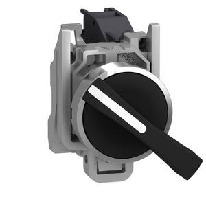 Wahlschalter, Komplettgerät - XB4BJ21, Wahlschalter, Harmony XB4, Metall, 22mm, schwarz, 2 Stellungen, langer Knebel, rastend, 1S - XB4BJ21