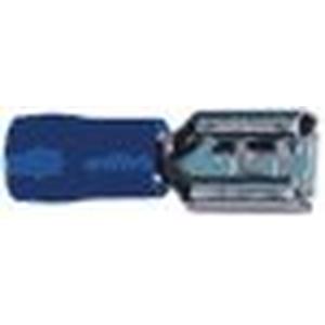 Rund-/Flachsteckverbindung - 10210 GH, Flachsteckhülse teilisoliert  DIN 46245 ,Teil 1-3, 6,3 - 0,8 - 2,5 blau  FSH 6,3 - 2,5 blau - K 10210 GH