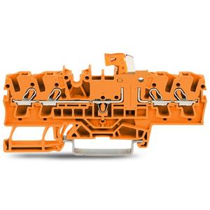 Trenn- und Messtrenn-Reihenklemme - 2002-1872, 4-Leiter-Trenn- und Messklemme 2,5 mm² orange - 2002-1872