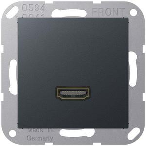 Multifunktions-Anschlussdose - MA A 1112 ANM, HDMI, Thermoplast lackiert, Serie A, anthrazit matt - MAA1112ANM