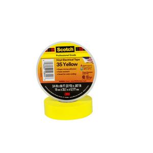 Klebeband - Scotch35-19x20ye, Scotch® 35 Vinyl Elektro-Isolierband, Gelb, 19 mm x 20 m, 0,18 mm - 7100238736