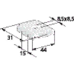 Verbinder für Kabeltragsystem - GK L X1  V4A UL, Gitter-Kanal,  Verbindungslasche X1, V4A, BxH 31x44 mm - GK L X1  V4A UL