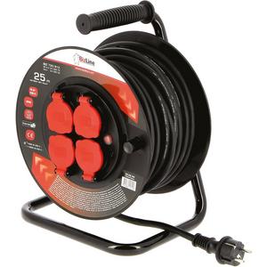 Kabeltrommel - BIZ 720912, Profi-Kabelrolle 25 m H07RNF 3G 1,5 mm² Schuko-Stecker - BIZ 720912