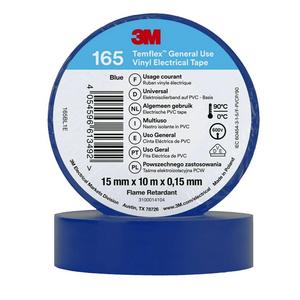 Klebeband - Temflex165 15x10Blue, 3M Temflex Vinyl-Isolierband 165, Blau, 15 mm x 10 m - 7100184724