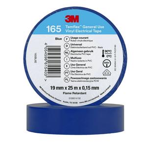 Klebeband - Temflex165 19x25Blue, 3M Temflex Vinyl-Isolierband 165, Blau, 19 mm x 25 m - 7100184811