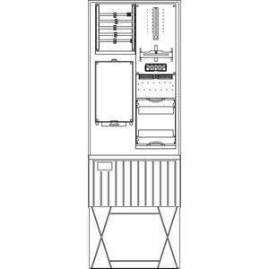 Zähler-Komplettschrank - ZS321.W1.24, ZS A320 W1 1Z 3.HZ 24TE Zähleranschlusssäule Freiluft - ZS321.W1.24