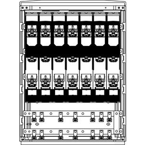 Kabelverteilerschrank - LS81S.61E, LS A850-1 TN-S Cu40x10 6xNH2/V+1xNH00/PR ÜA(4+0)T1+2 Kabelverteilerschrank mit Sammelschienen - LS81S.61E