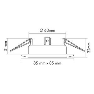 Downlight/Strahler/Flutlicht - D 3830 quadratisch, D 3830 Q weiß - 1760111000