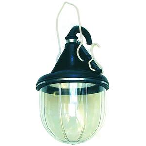 Baustellenleuchte - INDULUX 200 S, INDULUX 200 S, eine robuste, bruchfeste und breit strahlende 200 Watt Gummi-Hänge leuchte mit zusätzlichem, seitlichen Aufhängehaken. Leuchte ohne Kabel und ohne Glühlampe. IP55 - 5250