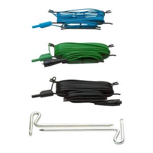 Zubehör/Ersatzteile für Prüf- und Messgeräte (Elektro) - Erdungsset, Erdungsset für Erdungsmessungen über Dreileiter-Messmethode. Inhalt 2 Erdspieße, 3 Prüfleitungen davon 2 x Länge = 20 m, 1 x Länge = 4.5 m. - 044113