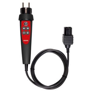 Zubehör/Ersatzteile für Prüf- und Messgeräte (Elektro) - Commander-Prüfstecker, Prüfstecker für Schutzkontaktsteckdose mit TEST-/SPEICHER-Taste, gut/schlecht-Anz. über grün/rote LED. PE-Berührungselektrode f. Schutzleiteranschluss - 044149