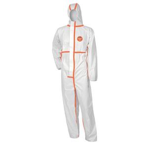Overall - 145026, Overall weiss/orange, Größe L - 145026