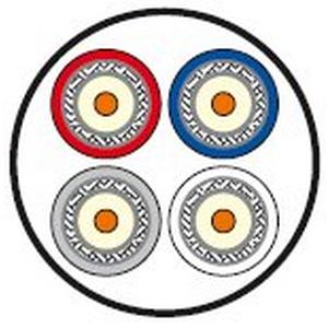 Koaxialkabel - AC 400 -50m Trommel, 4fach-SATV-Kabel Klasse A+ 4x (1,0/4,6/6,9), > 120 dB, 3-fach abgeschirmt, 50m Trommel, weiss - 40385-112-502