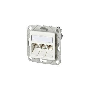 Kommunikationsanschlussdose Kupfer - 130B11D31102-E, C6Amodul 3 Port 180°M UPk reinweiß - 130B11D31102-E