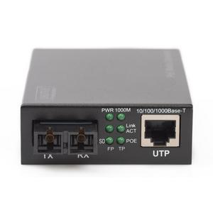 Media Konverter - DN-82150, Gigabit Ethernet PoE+ Medienkonverter, Multimode 802.3at, 30W, SC connector, bis zu 0.5km - DN-82150