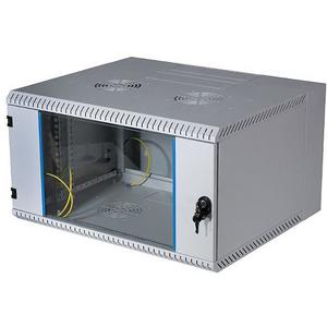 Netzwerkgehäuse - NNCW18HE600S.01, 19 Wandgehäuse 18HE, schwenkend, 2-teilig, RAL7035, Tiefe 600 mm - 691618VGR.60